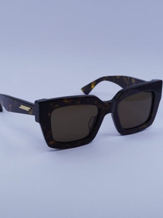 Bottega Veneta Accessories - Bottega Veneta BV1212S 002 Sunglasses Havana Square Frame, Brown Lenses